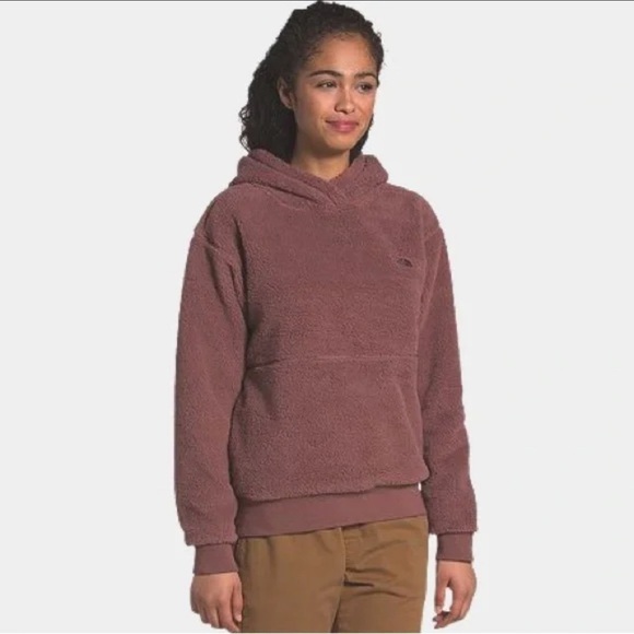 The North Face Brown Fuzzy Sherpa Pullover Women’s Hoodie - XL - Picture 1 of 12